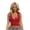 Red, variant on Fashion V Neck Slim Fit Ruffled Detail Spaghetti Strap Camisole Top for Clothes Women Tops for Women Crop Top Fitted Cropped Shirt Strap Top Women Berry Top Women Long