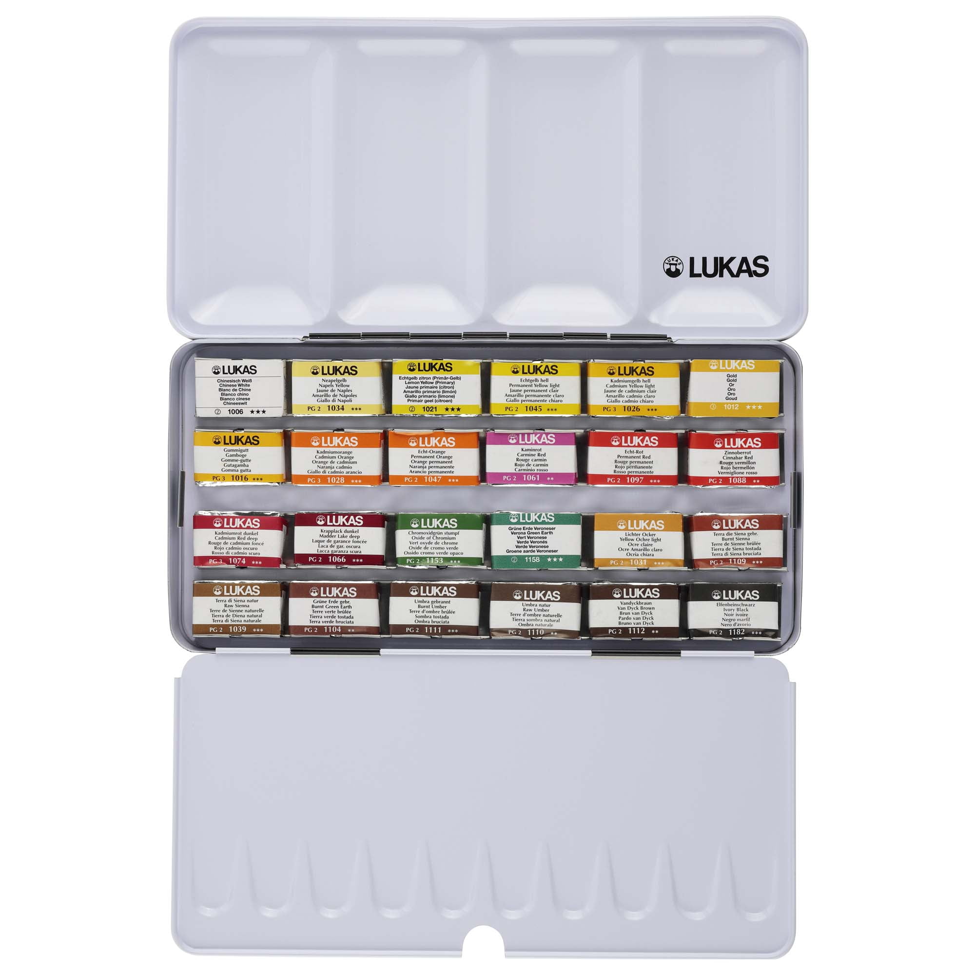Lukas 1862 Aquarell Artists' Watercolor Paint Set of 24 -Whole Pans -Autumn Set -Vibrant Professional Grade Watercolor Paint -Easy-to-Wet -Intense Color, Long-Lasting -For Professional Watercolorists