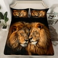thumbnail image 2 of Feelyou 3D Wildlife Lion Full Size Sheets, Couple Anniversary Bed Sheets, Teens Kids Boys Girl Sheet Sets, Luxury Bedroom Decor, 4-Piece, 2 of 7