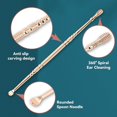 thumbnail image 3 of (Gold)SDIGV Spiral Ear Cleaner Spiral Ear Wax Remover Ear Wax Cleaner Earwax Removal Kit Metal Ear Cleaner Double Ended Spiral Scraper Ear Cleaning Set Silv, 3 of 5