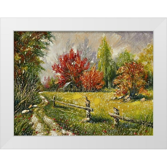 Chodyukov, Aleksander 14x12 White Modern Wood Framed Museum Art Print Titled - The Way home