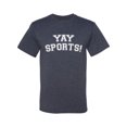 thumbnail image 2 of Wild Bobby YAY SPORTS! Sports Men Graphic T-Shirt, Vintage Heather Navy, X-Large, 2 of 5