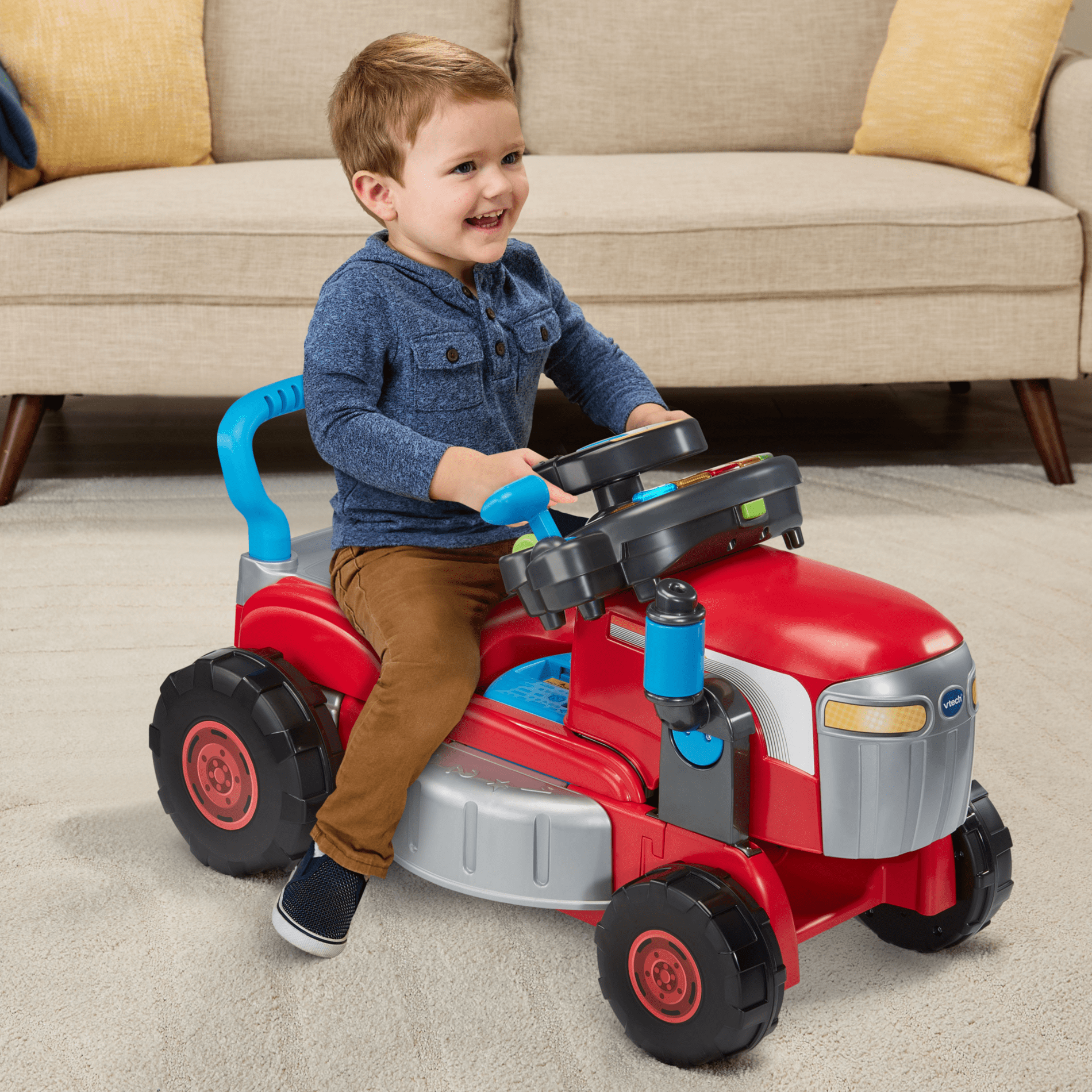 VTech® Get Growing Tractor & Mower Ride-On - Easy Transformation - English Version, 12-36 Months