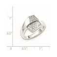 thumbnail image 3 of Sterling Silver Rhodium-plated w/CZ Ring, 3 of 3