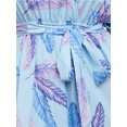 thumbnail image 4 of XCHQRTI Women's Plus Size Boho Dress Belted Layered Summer Chiffon V Neck Dresses, 4 of 8