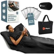 LifePro RejuvaWrap X Infrared Sauna Blanket for Detox, Recovery & Relaxation, Portable at-Home Spa - Black