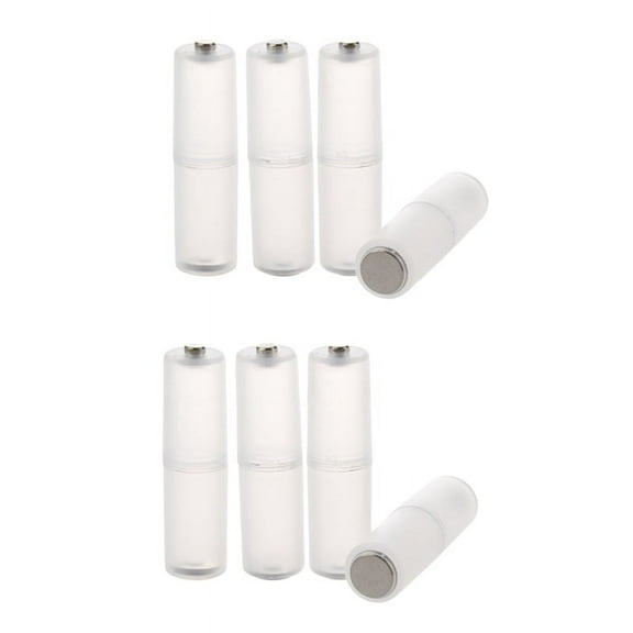 8 Pcs AAA to AA Battery Cell Converter Adaptor Cylindrical Case Holder