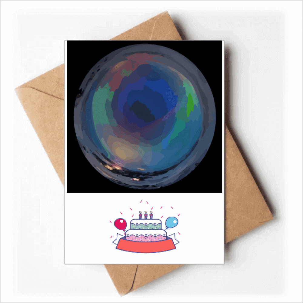 Abyss Hollow Planet Gloomy Happy Birthday Greeting Cards Envelopes Blank