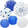 thumbnail image 1 of Adornos Colgantes de Faroles para Janucá 6 Piezas de Dreidel Co, 1 of 4
