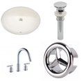 thumbnail image 1 of 19.5-in. W CUPC Oval Bathroom Undermount Sink Set In Biscuit - Chrome Hardware - Overflow Drain Incl. AI-26009, 1 of 9