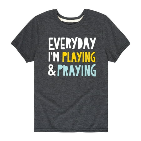 

Solid Light - Playing And Praying - Toddler Short Sleeve Tee