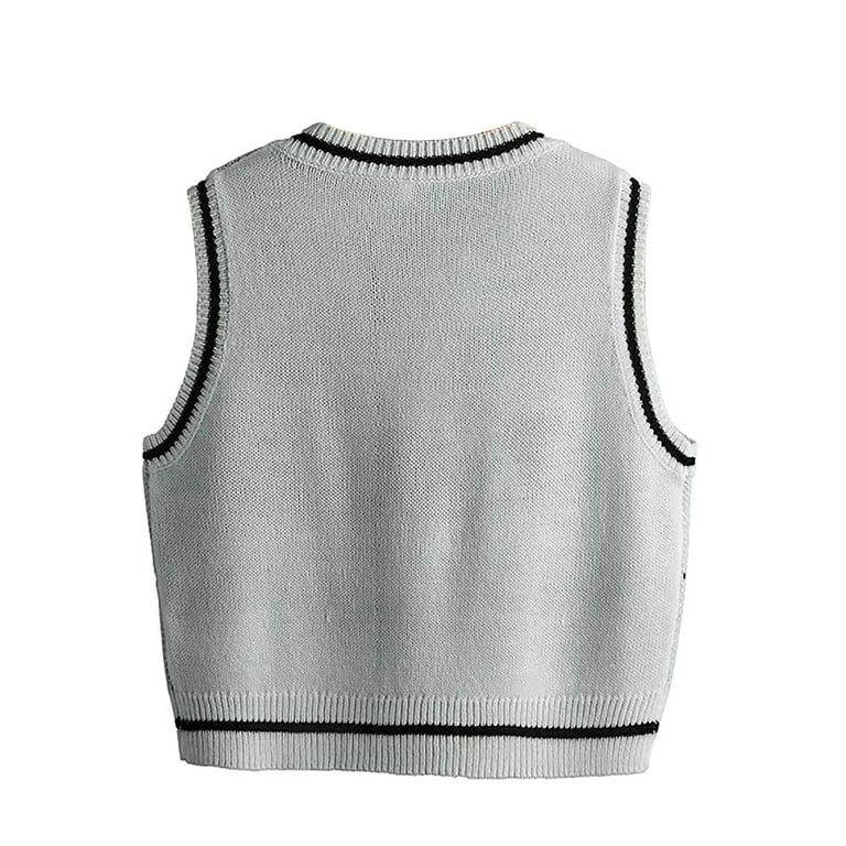 Sweater Vest Men Argyle New Arrival Male Sleeveless Harajuku V