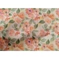 thumbnail image 4 of oneOone Cotton Poplin Fabric Watercolor Leaves & Peony Floral Print Fabric By Yard 56 Inch Wide, 4 of 4