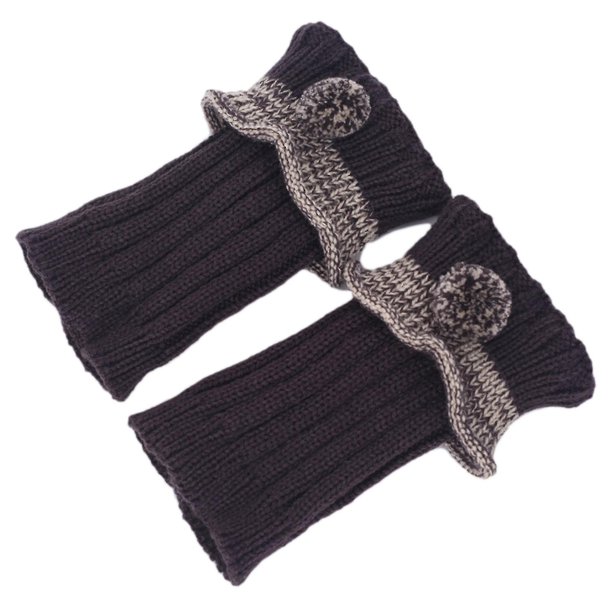 Calentadores de piernas de punto de ganchillo para mujer, puños de pierna cortos, cubierta de pie, manga de pierna cálida para invierno, calcetines para botas, regalos