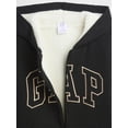 thumbnail image 2 of Buzo GAP Niñas Logo Sherpa con Cierre Completo Negro Verdadero XL, 2 of 2