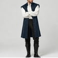 thumbnail image 2 of Men'S Medieval Renaissance Sleeveless Costume Vest Robe For Halloween Party Cosplay Role Play Themed Event Masquerade Dress Up Outfit, 2 of 5