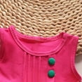 thumbnail image 3 of Cethrio Kids Girls Cotton Outfit Sets, Summer Graphic Casual Sleeveless Girls' Clothing Sets Hot Pink Size 2T, 3 of 5