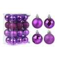 thumbnail image 1 of Uxcell 24Pcs Bolas de Navidad Moradas de 1.57 Pulgadas Adornos Bolas Irrompibles para Decoración de Árboles de Navidad, 1 of 7