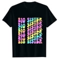thumbnail image 3 of LUOGENLI T-Shirt pour Filles Mode Décontractée Lettre Col Rond Manches Courtes T-Shirt Haut 4 Maxi Ensemble Tendance Noir 6-7 Ans, 3 of 3