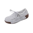 thumbnail image 1 of Chaussures de Course pour Femmes, Chaussures Décontractées Unies à Lacets devant, Bout Rond, Plates à Semelle Épaisse, Toutes Saisons, Mocassins pour Femmes, 1 of 9