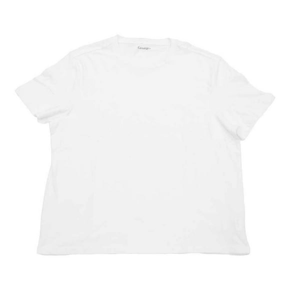 Playera George para Caballero Cuello Redondo Manga Corta Diseño Liso Blanco Talla CH