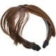 thumbnail image 3 of FELTECHELECTR Pelucas sintéticas de moda, diadema, flequillo frontal, extensiones de cabello para mujeres y niñas (marrón oscuro), 3 of 5