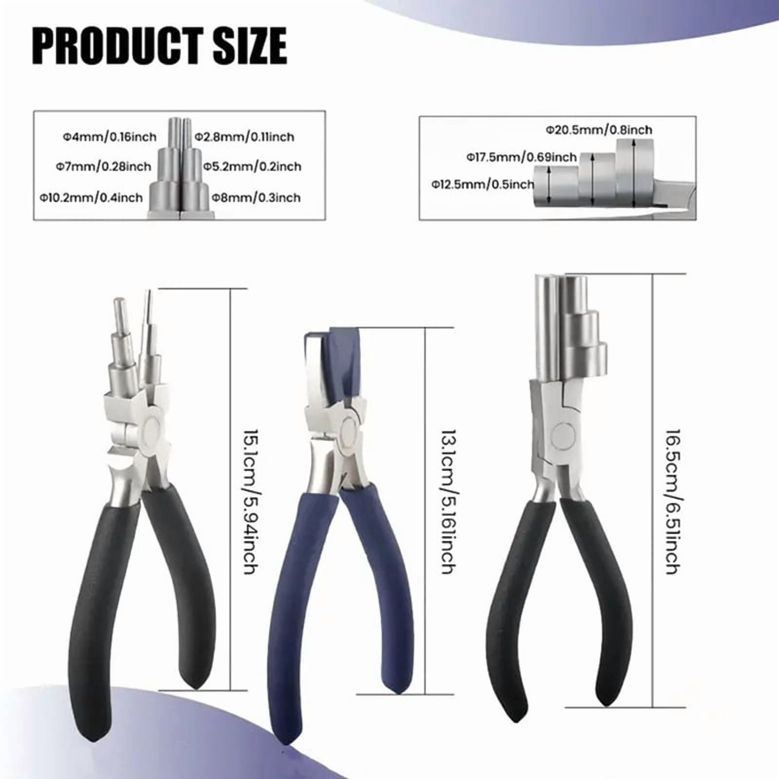 Wire Moulding Pliers Rust-Proof 6-Section Jewelry Pliers Jewelry Hand Tongs Round Nose Pliers