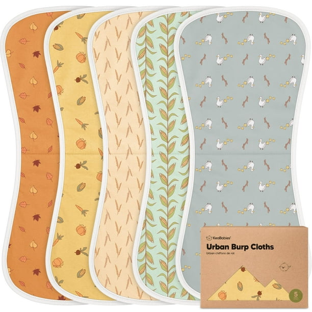 Towel KeaBabies, paquete de 5 paños orgánicos para eructos para bebés, 53 x 27 cm