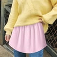 thumbnail image 2 of Riforla Women Versatile Shirt Hem Sweatshirt Paired with An Inner A Line Skirt to Cover The Women's Skirts Pink L, 2 of 5