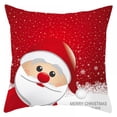 thumbnail image 1 of Christmas Saying Throw Pillow Cover, 18 x 18 Inch Merry Christmas Jingle Bells Cushion Case Decoration for Sofa Couch, 1 of 6