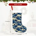 thumbnail image 4 of Bingfone Japanese Water Wave Print Personalized Christmas Stocking - Snowman Design Large 18 inch,Family Holiday Season Decor, 4 of 7