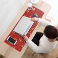 thumbnail image 3 of Long Mouse Pads for Desk,Red Christmas Golden Reindeer Pattern Desk Mats on Top Of Desks, Desk Mouse Pad Extra Large with 3mm Non-Slip Base and Stitched Edge for Gaming,Office,Work,Home 31.5x11.8in, 3 of 5