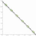 thumbnail image 3 of Primal Silver Sterling Silver Rhodium-plated Peridot Bracelet, 3 of 5