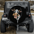 thumbnail image 2 of Lotusprinthandmade Cow Cute Animals Collection Zipper Pattern Spare Tire Cover With Backup Camera Hole 6 Sizes, 2 of 8