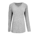 thumbnail image 5 of LIaqionyy Women's Sweater V Neck Tunic Tops Lightweight Dressy Loose Work Pullover Casual Blouse Fall Clothes, 5 of 6