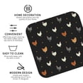 thumbnail image 3 of Lsque Funny Chicken Pattern 4" Drink Coasters Set of 4, PVC Leather Absorbent Coasters, Table Coaster Set Decorative Coffee Cup Coasters Housewarming Gift -Square, 3 of 6