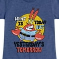 thumbnail image 3 of SpongeBob SquarePants - What Is Today Yesterdays Tomorrow - Toddler & Youth Girls Short Sleeve Graphic T-Shirt, 3 of 6