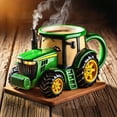 thumbnail image 2 of Taza de café con tractor artesanal de 325 ml con forma de semirremolque. Tazas vintage con equipo agrícola. Regalo creativo para amantes de la granja y los camiones., 2 of 8