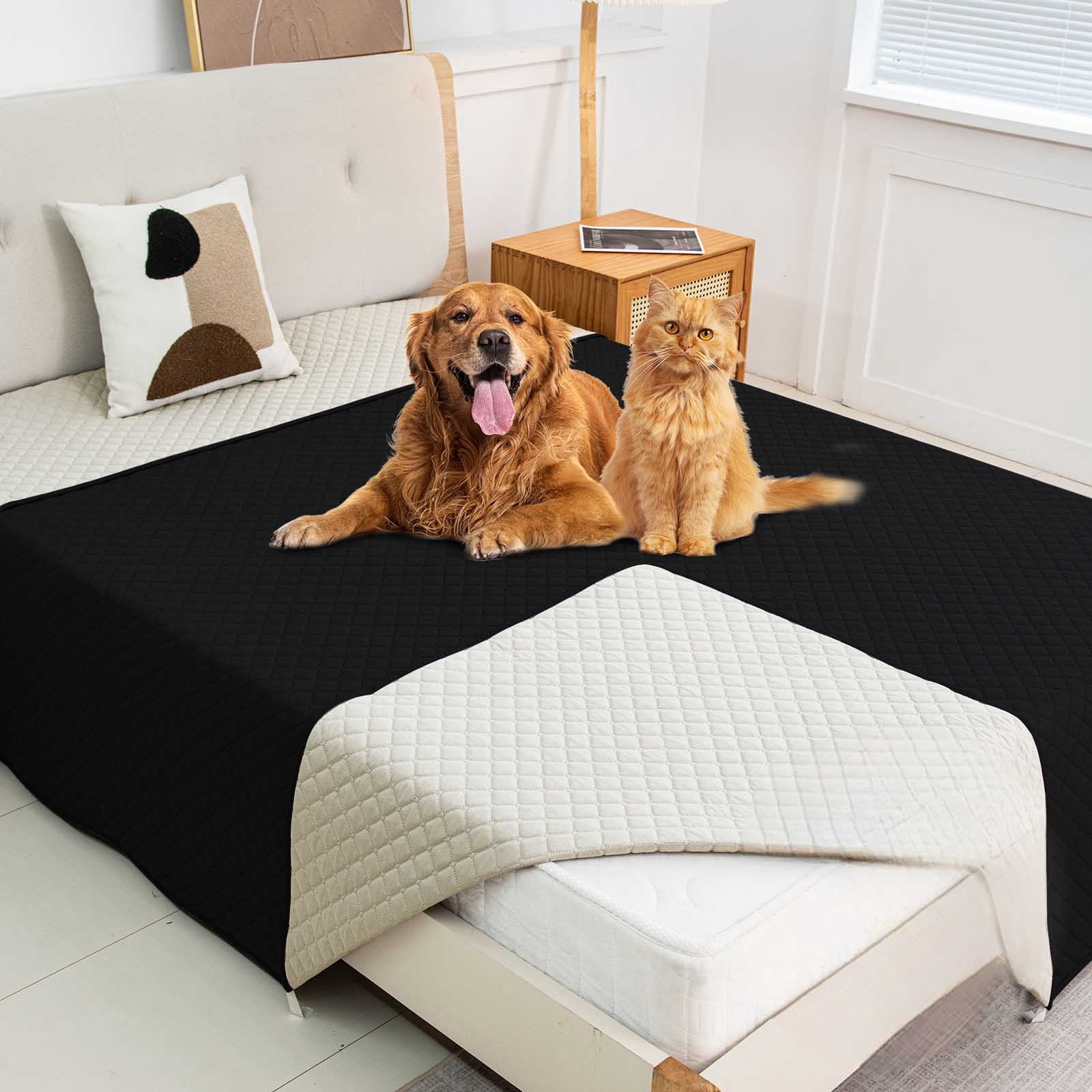 Waterproof Dog Blanket for Couch - Reversible Pet Sofa Cover with Non- Back, Washable Cooling Dog Bed Mat for Furniture, Car & Incontinence Protection for Dogs & Cats