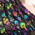 thumbnail image 3 of Colorful Mushroom Star Black Pattern Blanket,Comfortable Soft Lamb Wool Throw Blanket,All Season,Warm Lightweight Blankets for Sofa Bed Couch Living Room Chair,50"x60", 3 of 4