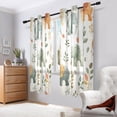 thumbnail image 6 of Leaves Elephants Blackout Curtains 63 inch Length 2 Panels Window Decoration Curtains for Bedroom Living Room, 6 of 6