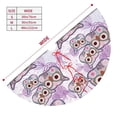 thumbnail image 3 of Lsque Owl And Floral Print Christmas Tree Skirt, Tree Skirt with Ties or Velcro, Perfect for Holiday Decorations, Halloween, and New Year-36", 3 of 7