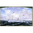 thumbnail image 1 of Ceramic Tile Mural-James Bard Ships Tile Mural Home Renovations Design Idea. 30" w x 18" h using (15) 6 x 6 ceramic tiles, 1 of 3