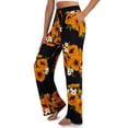 thumbnail image 2 of LETDIOSTO Women's Comfy Casual Pants Floral Print Stretch Wide Leg Palazzo Lounge Pants S-XL, 2 of 4