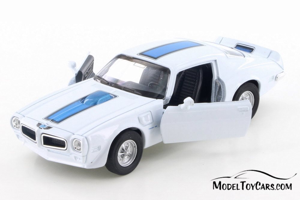 1972 Pontiac Firebird Trans AM, White w/ Blue - Welly 43735D