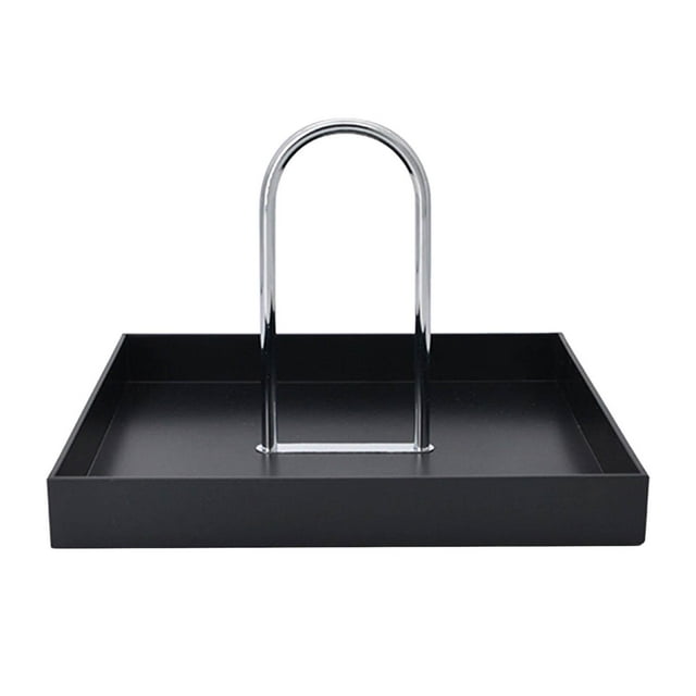 Bandeja organizadora nórdica para tocador, organizador de perfumes, bandeja de maquillaje, bandeja decorativa para tocador Negro