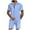 Light Blue, variant on YLSDY Mens Linen Sets 2 Piece Outfits Short Sleeve Button Down Shirts and Beach Shorts Sets Summer Sports Tracksuits Suit Black 8
