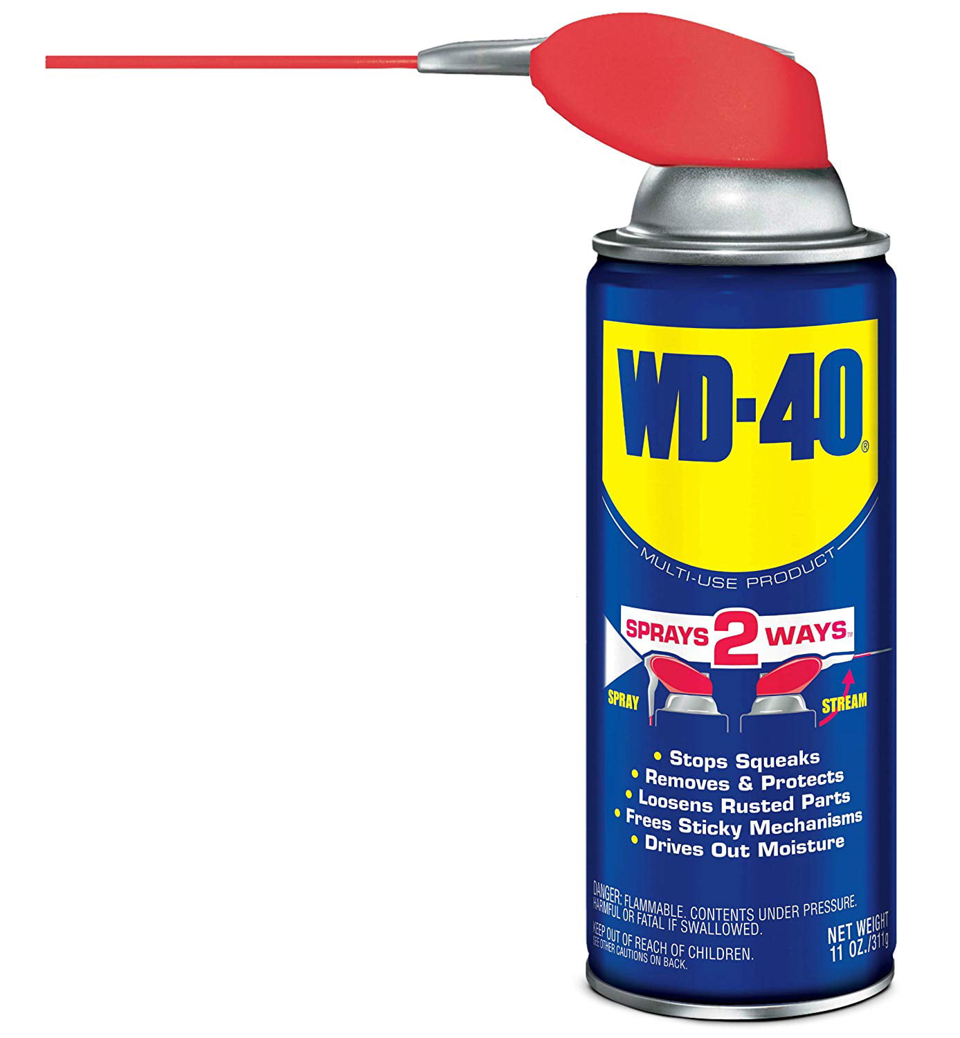 WD-40 490040EA Smart Straw Spray Lubricant, 11 oz Aerosol Can