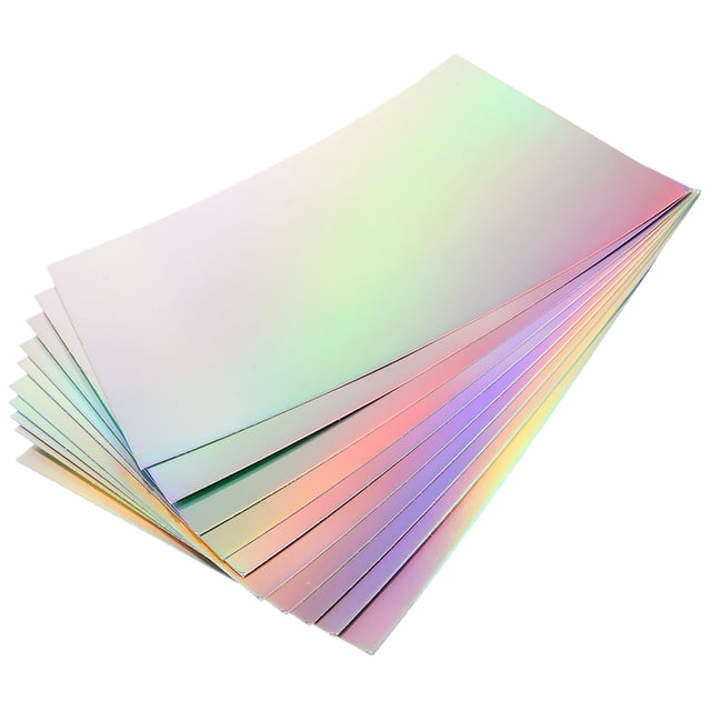 Miangastore 20 Sheets Metallic Holographic Cardstock: Foil Paper For Crafts Diy Scrapbooking -Card Making Material For Home Office School