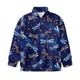 thumbnail image 4 of Uorisanigo Quarter Zip Pullover Sweatshirts Fall Winter Clothes Blue Galaxy Dragonfly Long Sleeve Half Zipper Sweatshirts Loose Athletic Pullover Tops Half Zip Mock Neck Hoodies, 4 of 7